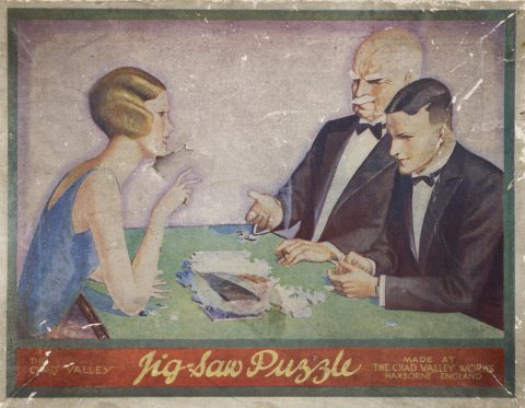 régi puzzle doboza