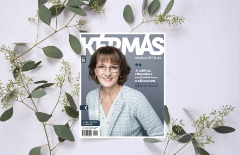 a januári Képmás magazin, címlapján Tapolyai Emőke