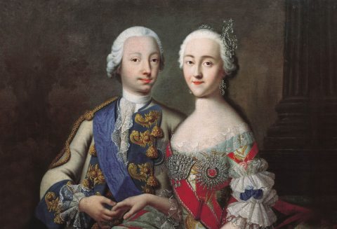 Katalin és férje, III. Péter cár
