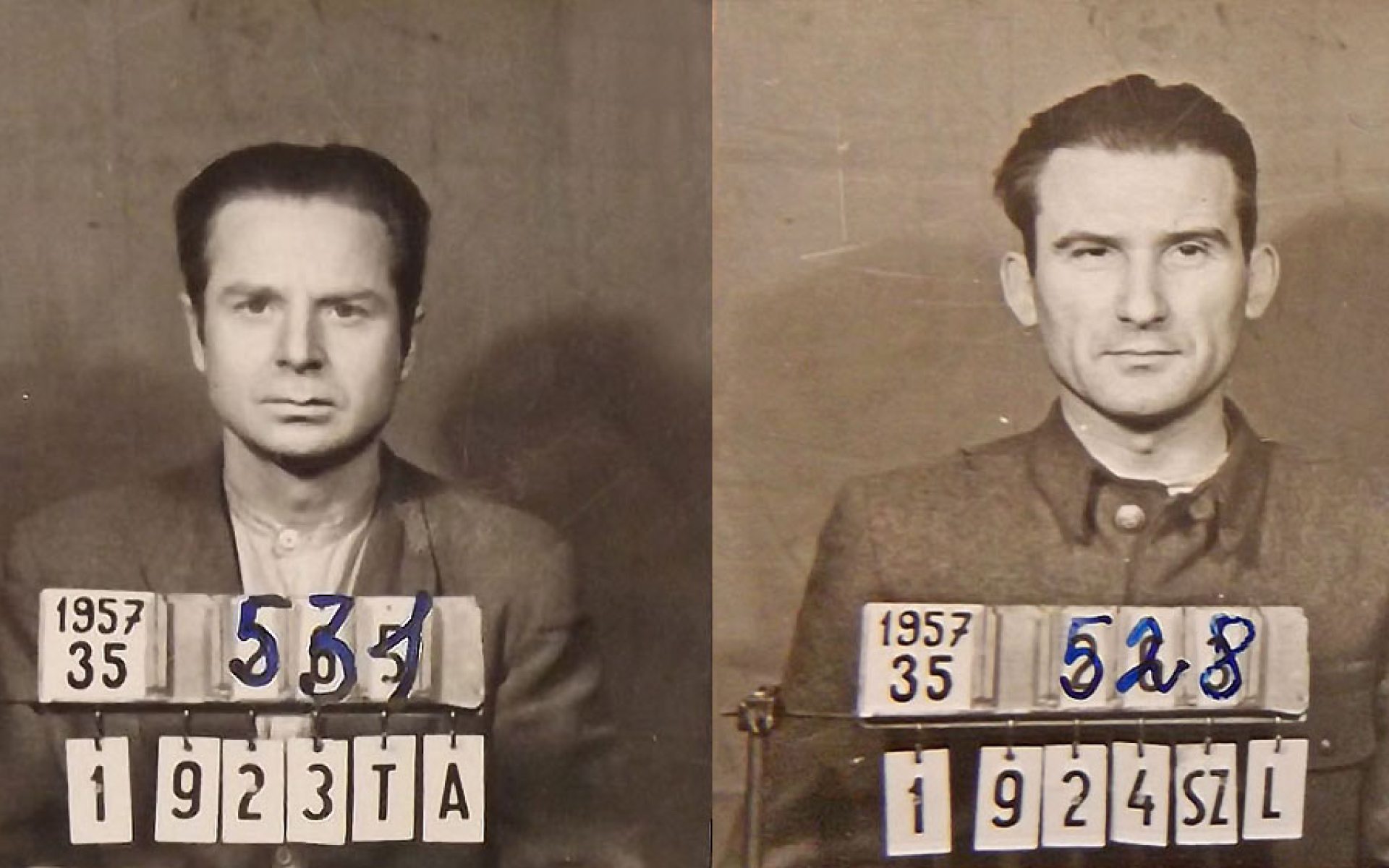 Tomasovszky András és Szilágyi László'56-os hősök börtönfotói