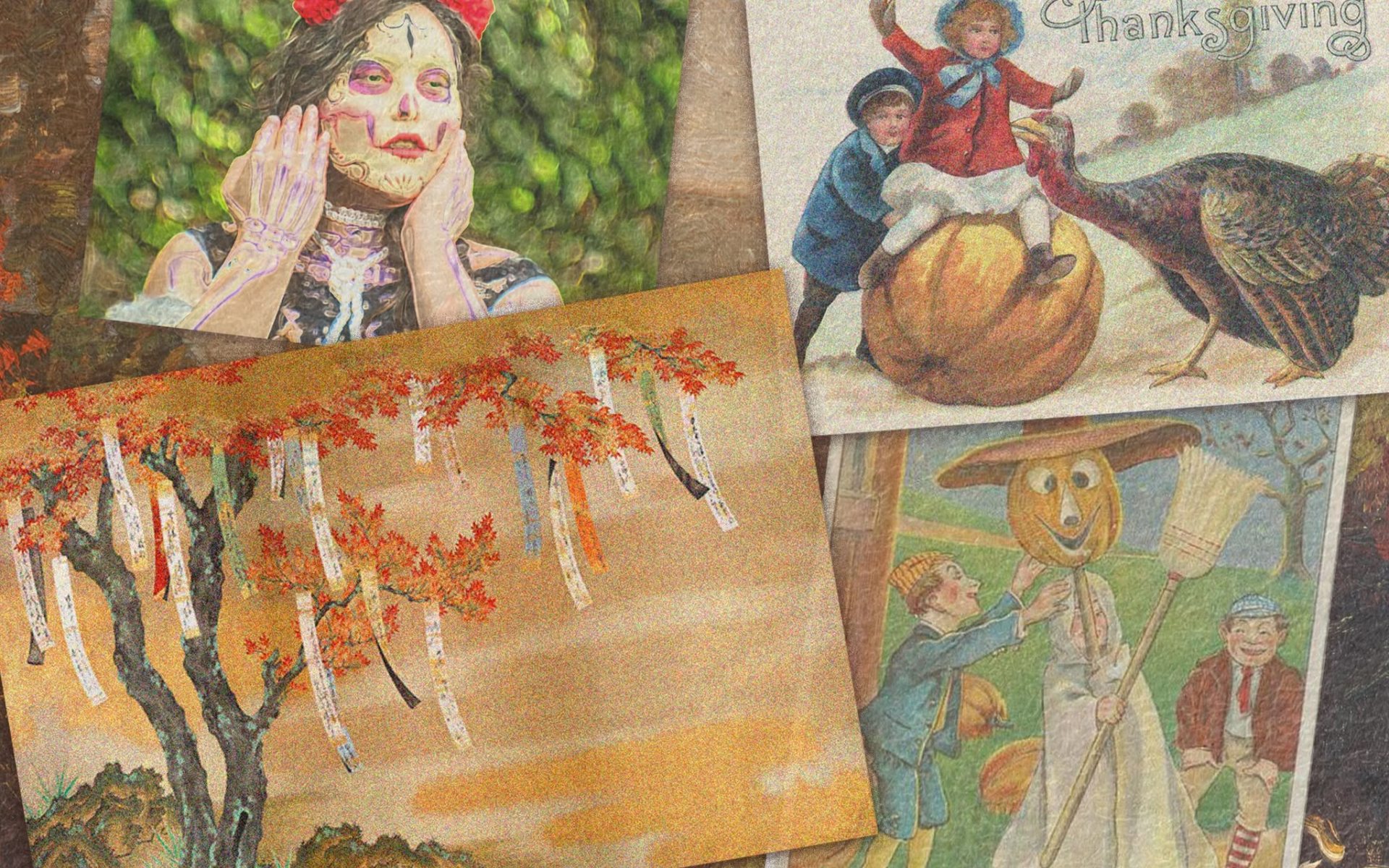 őszi népszokások illusztrációkon