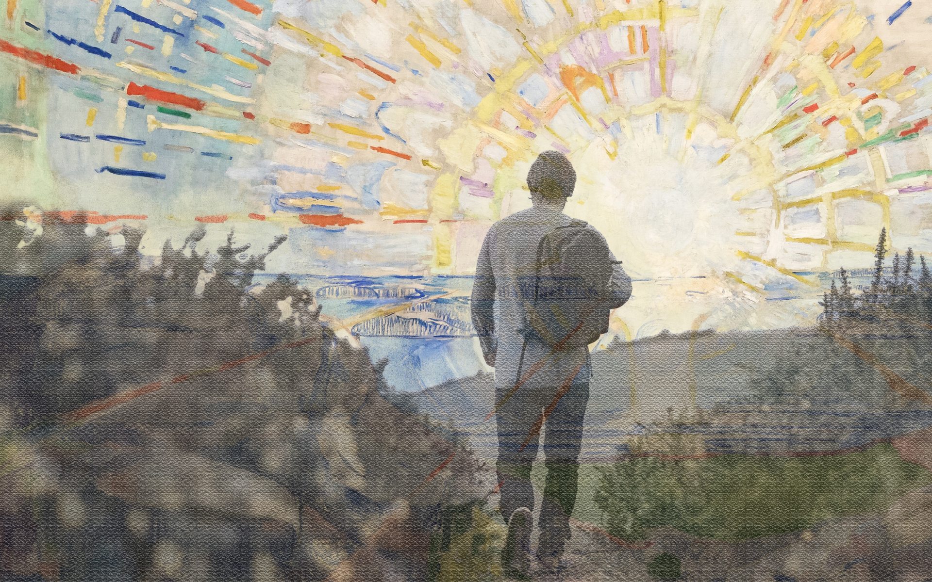 alkoholizmusból gyógyuló férfi (grafika)