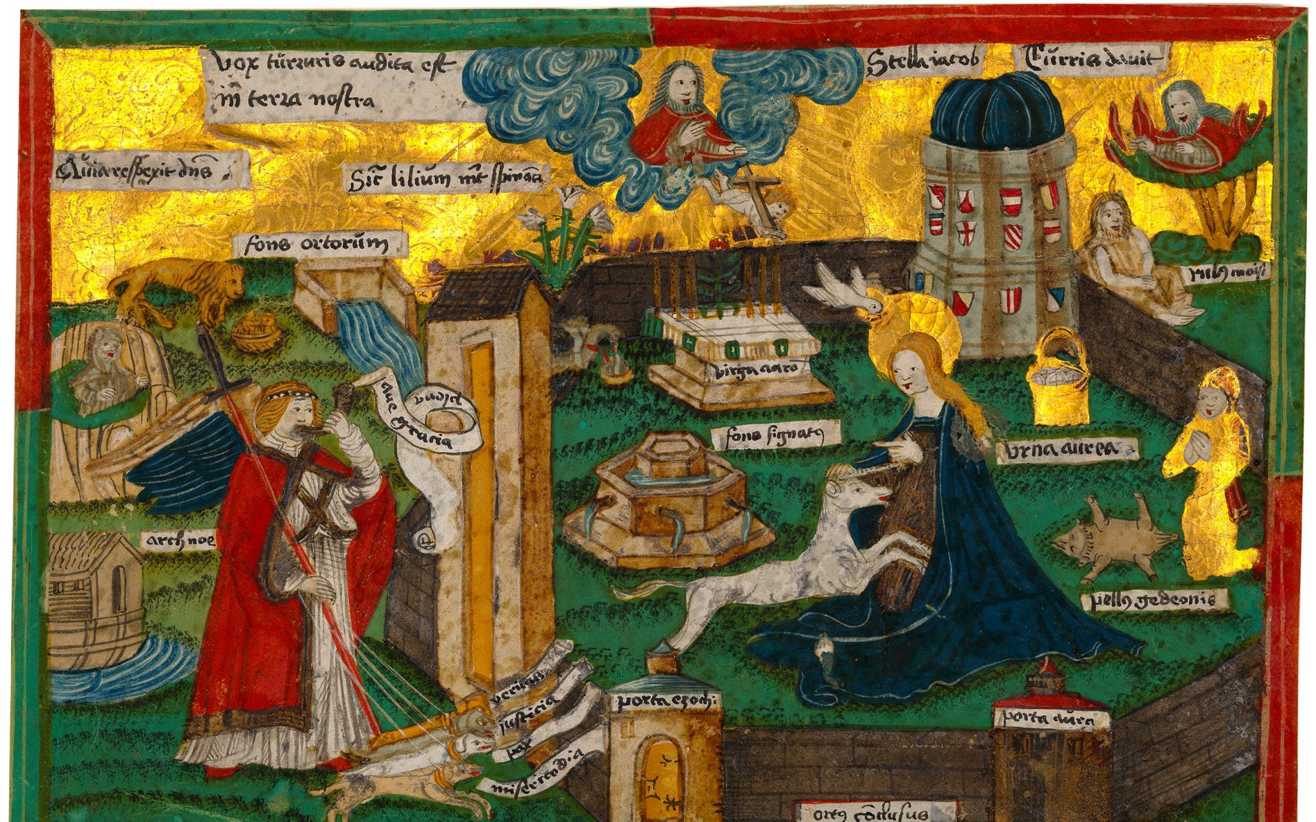 középkori festmények egyike: Angyali üdvözlet