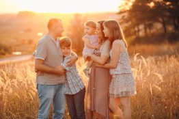 Family in the field