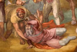 Michelangelo Buonarotti Saul megtérése című freskója