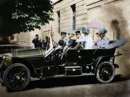 A Ferenc Ferdinánd elleni merénylet egy festményen