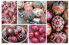 Dyed easter eggs