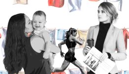 telefonálő nő és nő babával