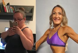 Durucz Noémi testépítő túlsúlyosan és fogyása után