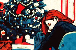 gyászoló nő karácsonykor (illusztráció)